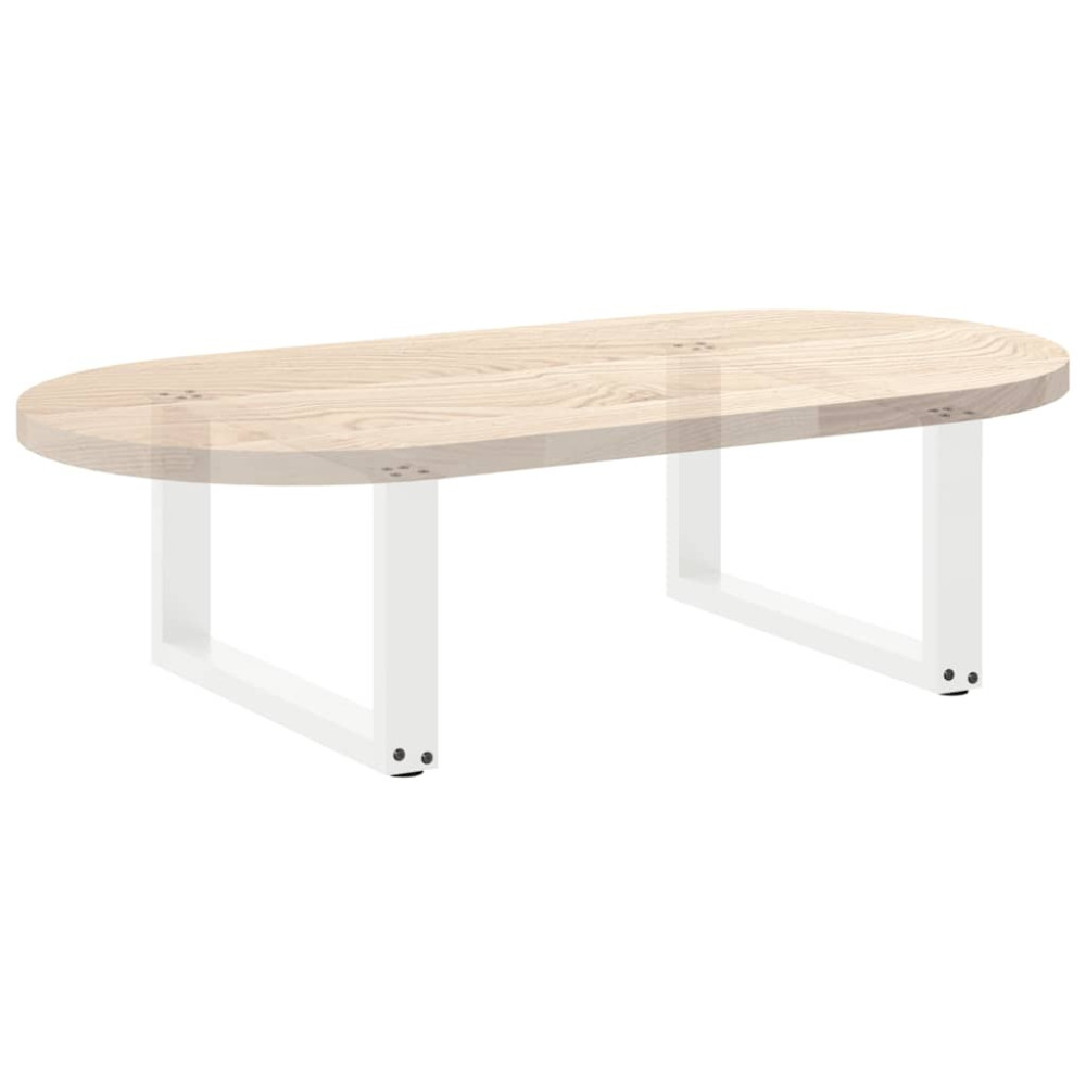 Produktbild för Soffbordsben U-formade 2 st vita 60x(30-31) cm stål