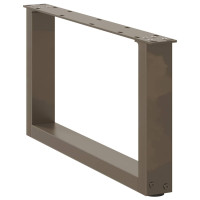 Produktbild för Soffbordsben U-formade 2 st naturstål 60x(30-31) cm stål