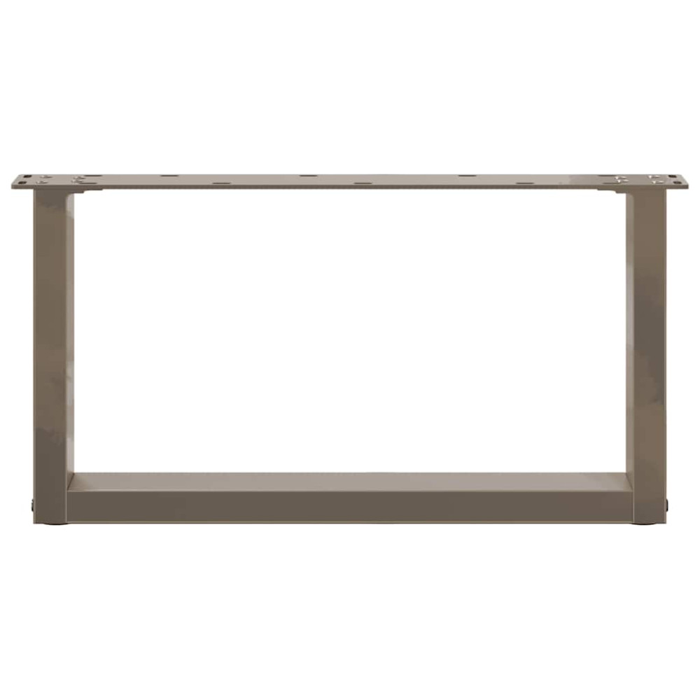 Produktbild för Soffbordsben U-formade 2 st naturstål 60x(30-31) cm stål