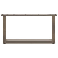 Produktbild för Soffbordsben U-formade 2 st naturstål 60x(30-31) cm stål