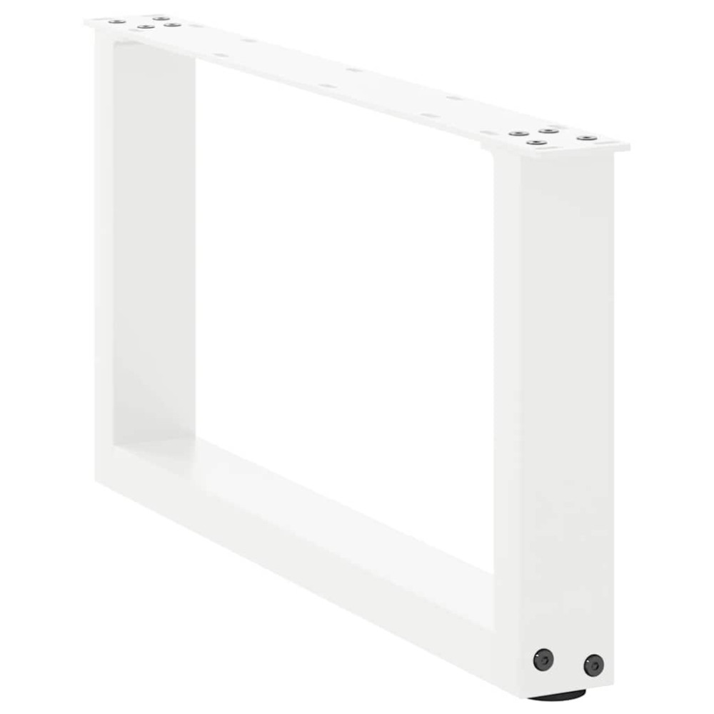 Produktbild för Soffbordsben U-formade 2 st vita 70x(30-31) cm stål