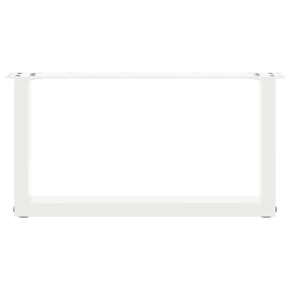 Produktbild för Soffbordsben U-formade 2 st vita 70x(30-31) cm stål