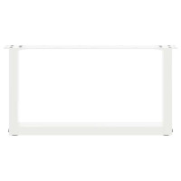 Produktbild för Soffbordsben U-formade 2 st vita 70x(30-31) cm stål