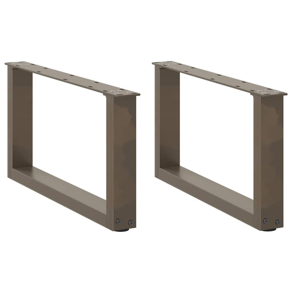 Produktbild för Soffbordsben U-formade 2 st naturstål 70x(30-31) cm stål