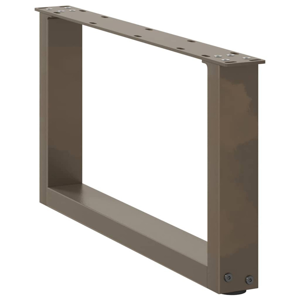 Produktbild för Soffbordsben U-formade 2 st naturstål 70x(30-31) cm stål