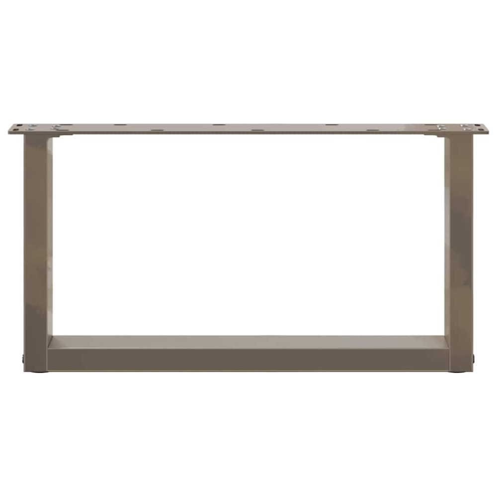 Produktbild för Soffbordsben U-formade 2 st naturstål 70x(30-31) cm stål