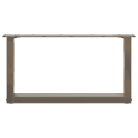 Produktbild för Soffbordsben U-formade 2 st naturstål 70x(30-31) cm stål