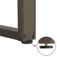 Produktbild för Soffbordsben U-formade 2 st naturstål 70x(30-31) cm stål