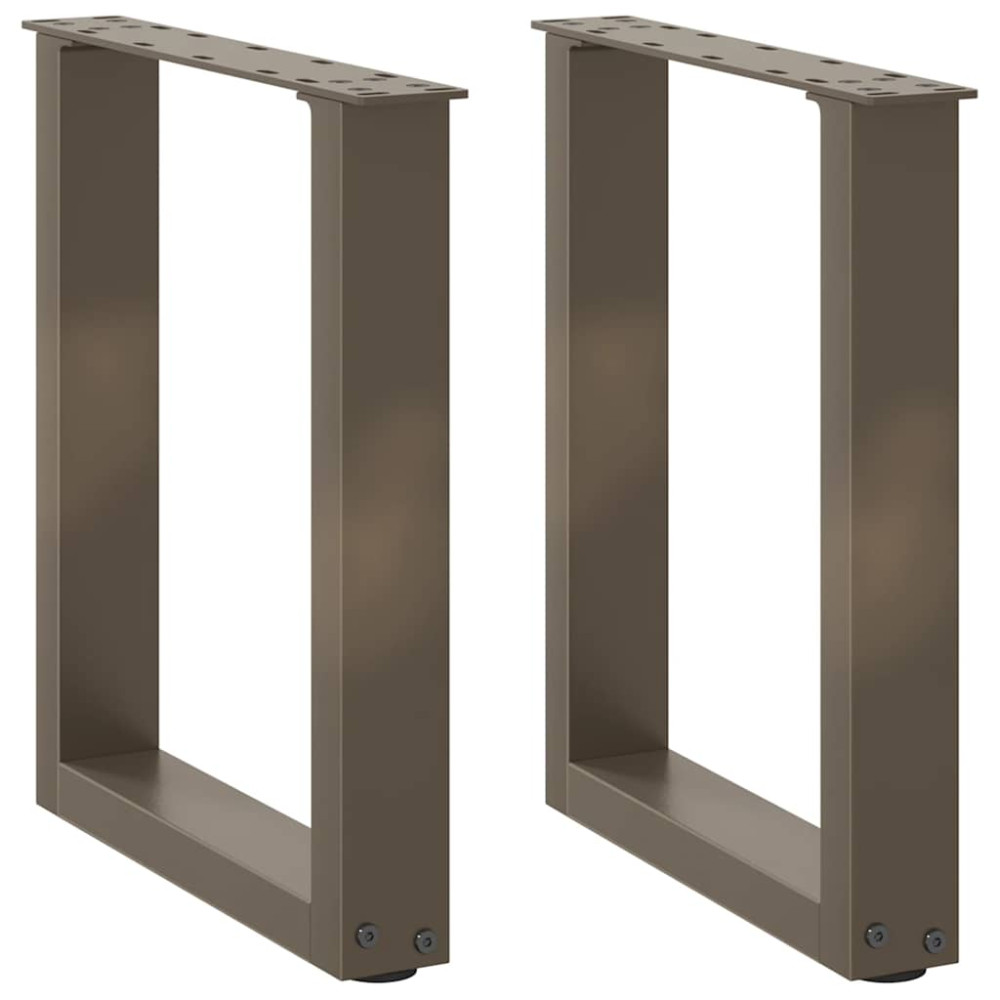Produktbild för Soffbordsben U-formade 2 st naturstål 28x(42-43) cm stål