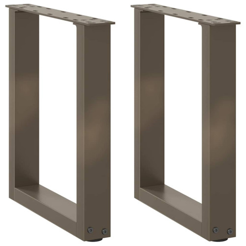 vidaXL Soffbordsben U-formade 2 st naturstål 28x(42-43) cm stål