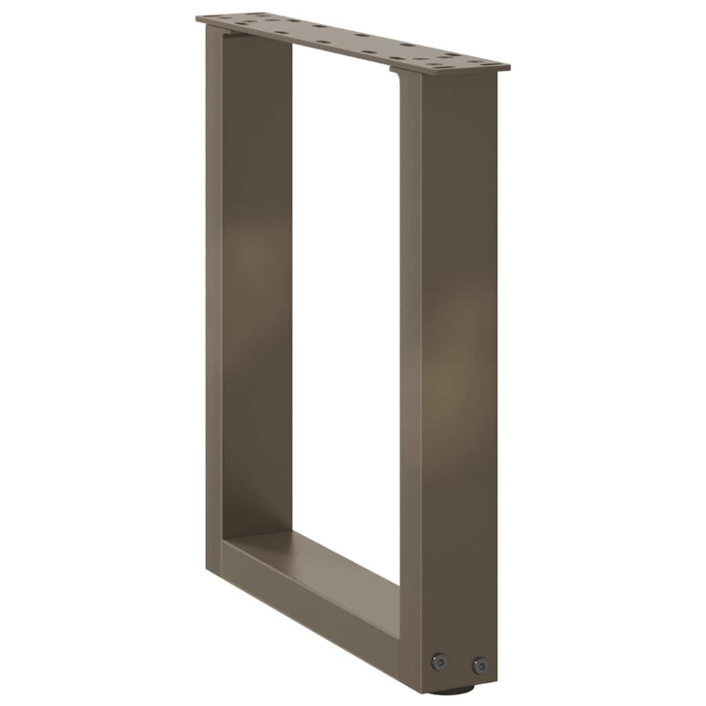 Produktbild för Soffbordsben U-formade 2 st naturstål 28x(42-43) cm stål