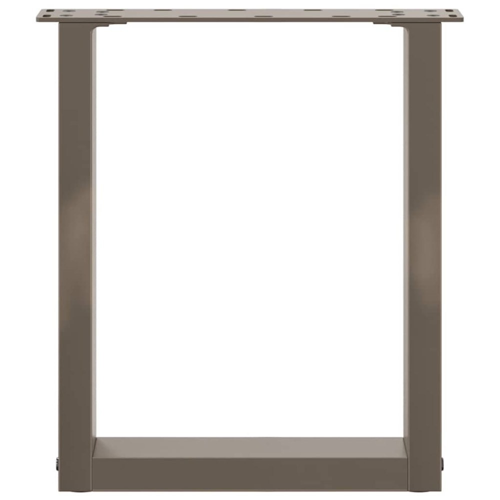 Produktbild för Soffbordsben U-formade 2 st naturstål 28x(42-43) cm stål