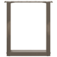 Produktbild för Soffbordsben U-formade 2 st naturstål 28x(42-43) cm stål
