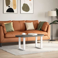 Produktbild för Soffbordsben U-formade 2 st vita 38x(42-43) cm stål