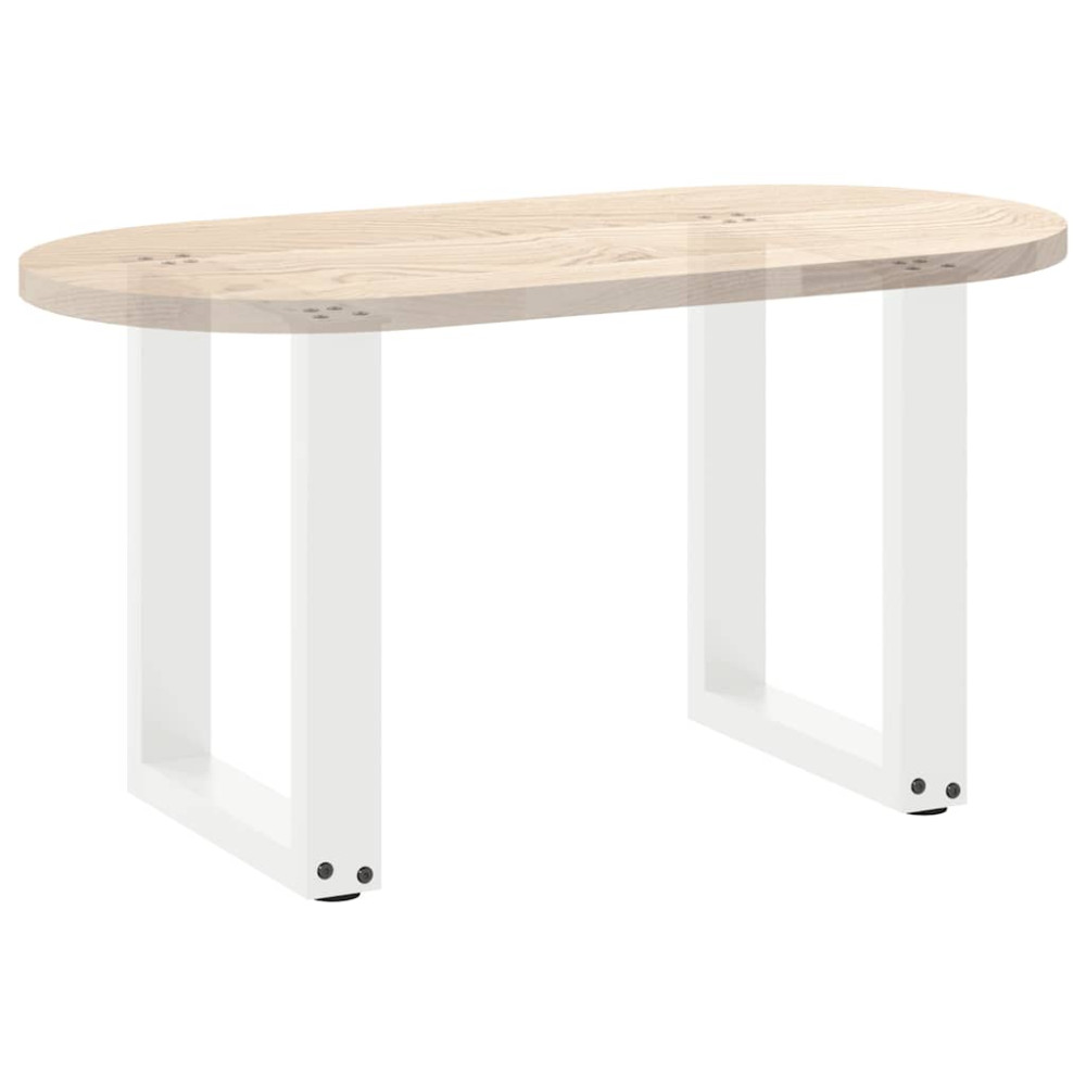 Produktbild för Soffbordsben U-formade 2 st vita 38x(42-43) cm stål