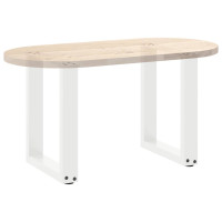 Produktbild för Soffbordsben U-formade 2 st vita 38x(42-43) cm stål