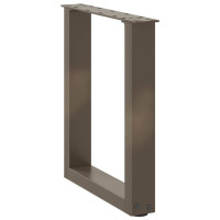 Produktbild för Soffbordsben U-formade 2 st naturstål 38x(42-43) cm stål