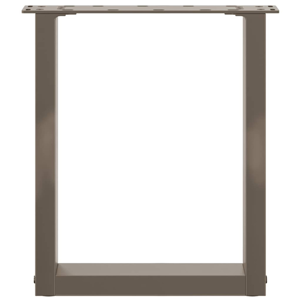 Produktbild för Soffbordsben U-formade 2 st naturstål 38x(42-43) cm stål