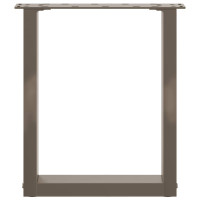 Produktbild för Soffbordsben U-formade 2 st naturstål 38x(42-43) cm stål