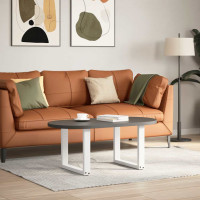 Produktbild för Soffbordsben U-formade 2 st vita 50x(42-43) cm stål
