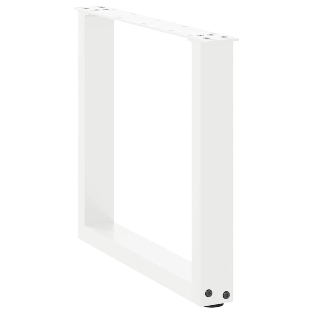 Produktbild för Soffbordsben U-formade 2 st vita 50x(42-43) cm stål