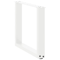 Produktbild för Soffbordsben U-formade 2 st vita 50x(42-43) cm stål