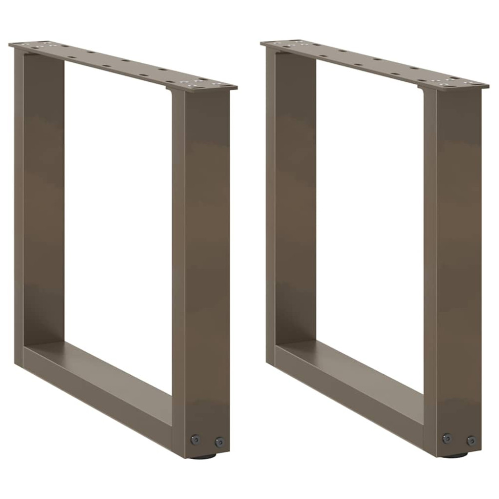 Produktbild för Soffbordsben U-formade 2 st naturstål 50x(42-43) cm stål