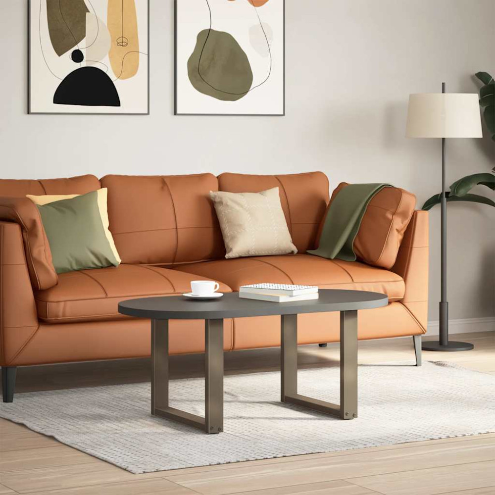 Produktbild för Soffbordsben U-formade 2 st naturstål 50x(42-43) cm stål