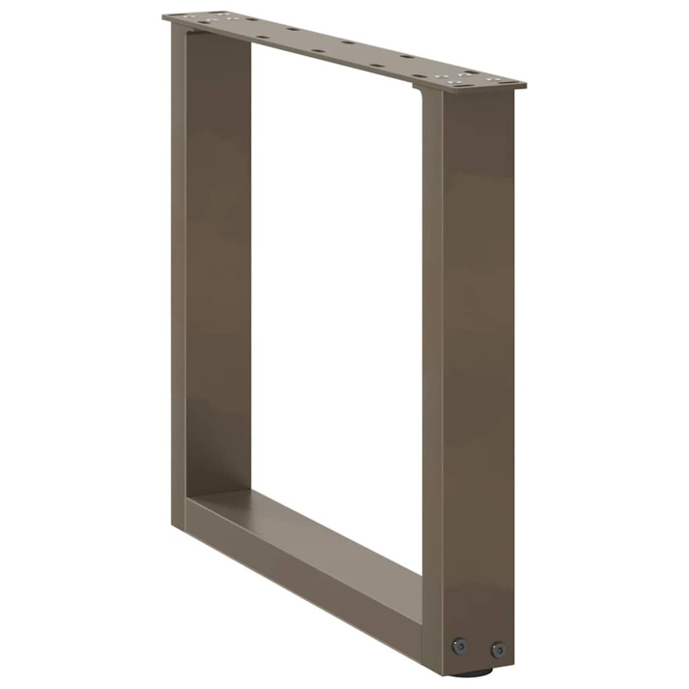 Produktbild för Soffbordsben U-formade 2 st naturstål 50x(42-43) cm stål