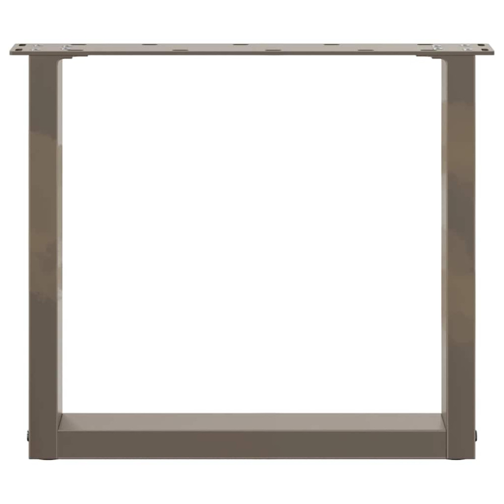 Produktbild för Soffbordsben U-formade 2 st naturstål 50x(42-43) cm stål