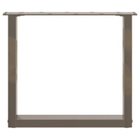 Produktbild för Soffbordsben U-formade 2 st naturstål 50x(42-43) cm stål