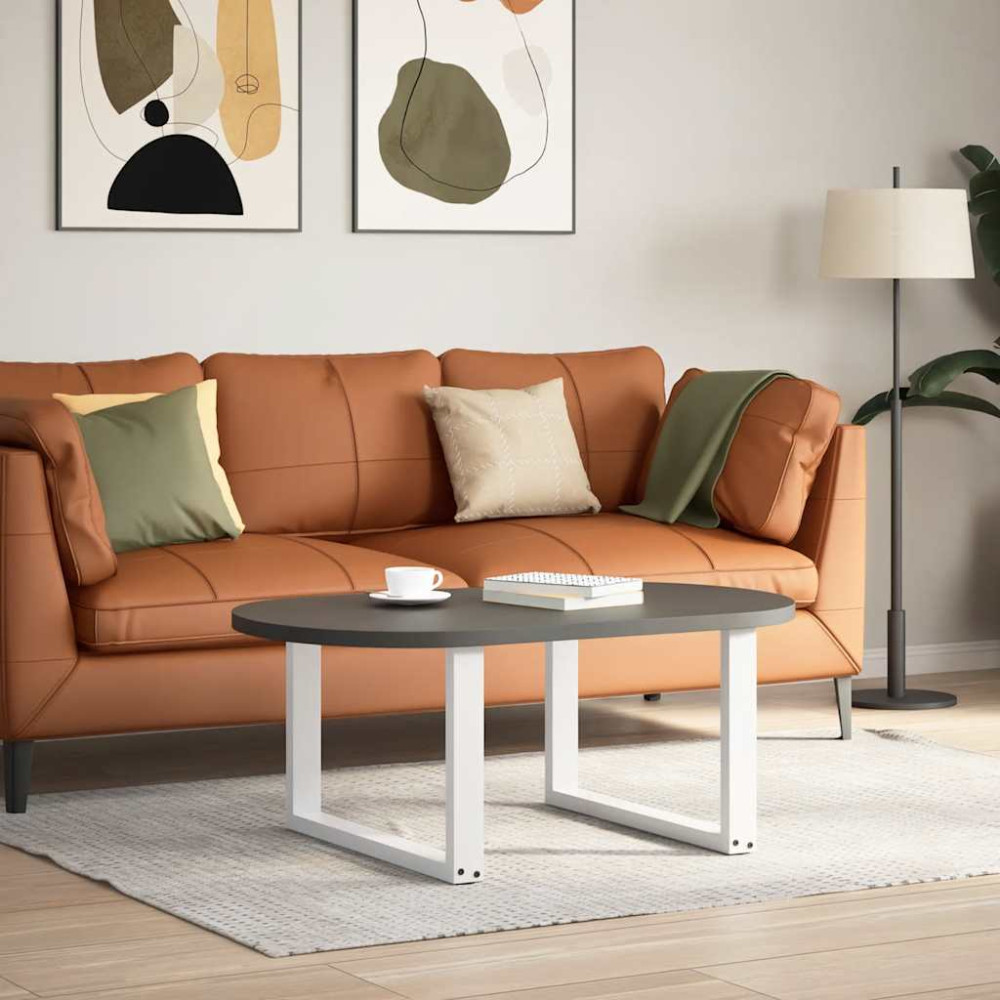 Produktbild för Soffbordsben U-formade 2 st vita 60x(42-43) cm stål