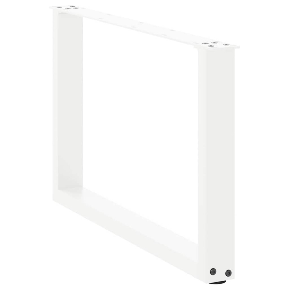 Produktbild för Soffbordsben U-formade 2 st vita 60x(42-43) cm stål