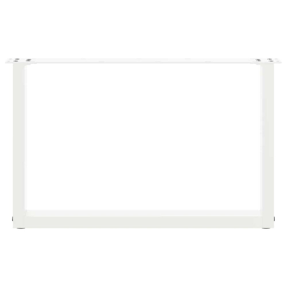 Produktbild för Soffbordsben U-formade 2 st vita 60x(42-43) cm stål