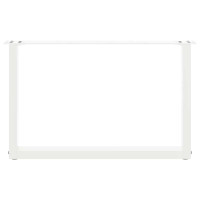 Produktbild för Soffbordsben U-formade 2 st vita 60x(42-43) cm stål