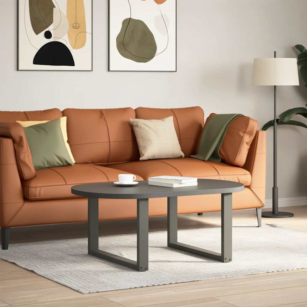 Produktbild för Soffbordsben U-formade 2 st antracit 60x(42-43) cm stål