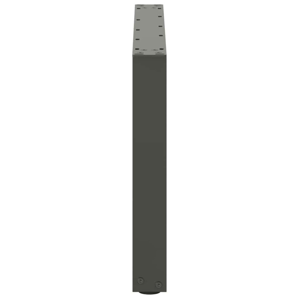 Produktbild för Soffbordsben U-formade 2 st antracit 60x(42-43) cm stål