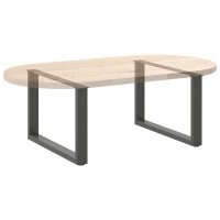 Produktbild för Soffbordsben U-formade 2 st antracit 60x(42-43) cm stål