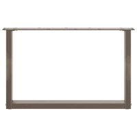 Produktbild för Soffbordsben U-formade 2 st naturstål 60x(42-43) cm stål