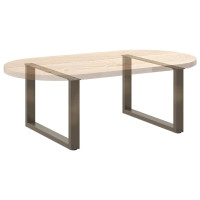 Produktbild för Soffbordsben U-formade 2 st naturstål 60x(42-43) cm stål