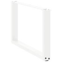 Produktbild för Soffbordsben U-formade 2 st vita 70x(42-43) cm stål