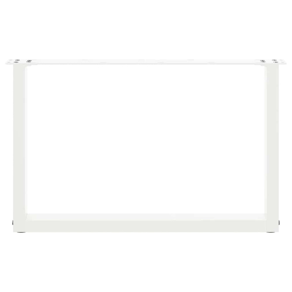 Produktbild för Soffbordsben U-formade 2 st vita 70x(42-43) cm stål