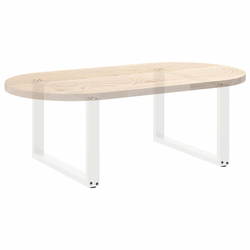 Produktbild för Soffbordsben U-formade 2 st vita 70x(42-43) cm stål