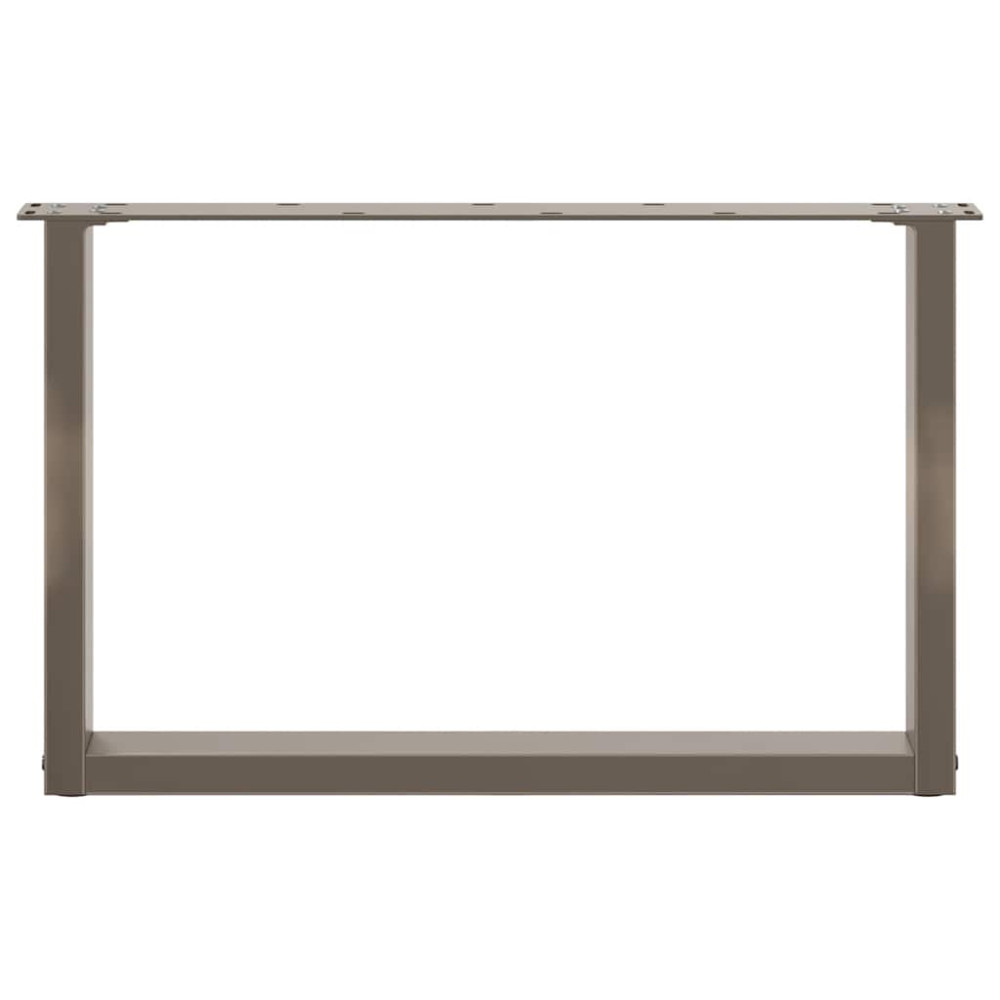 Produktbild för Soffbordsben U-formade 2 st naturstål 70x(42-43) cm stål