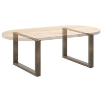 Produktbild för Soffbordsben U-formade 2 st naturstål 70x(42-43) cm stål