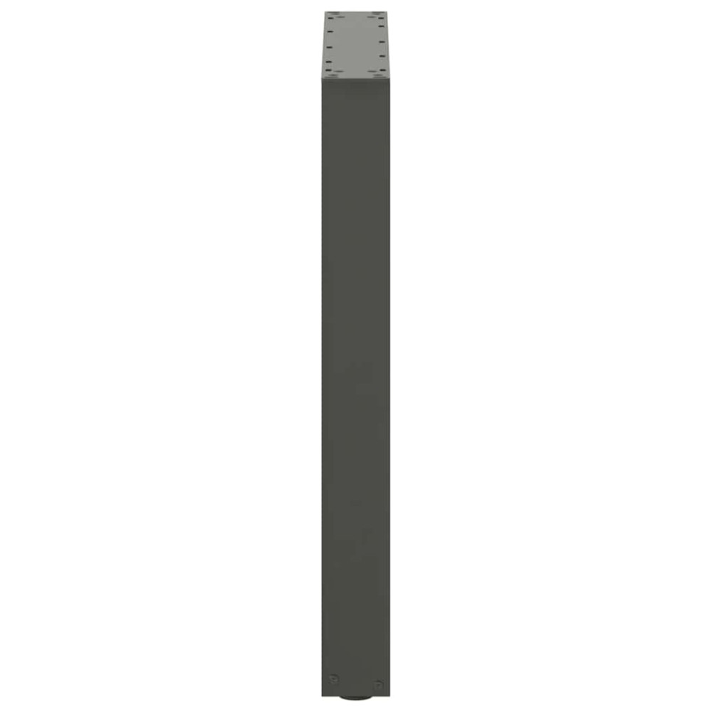 Produktbild för Matbordsben U-formade 2 st naturstål 70x(72-73) cm stål