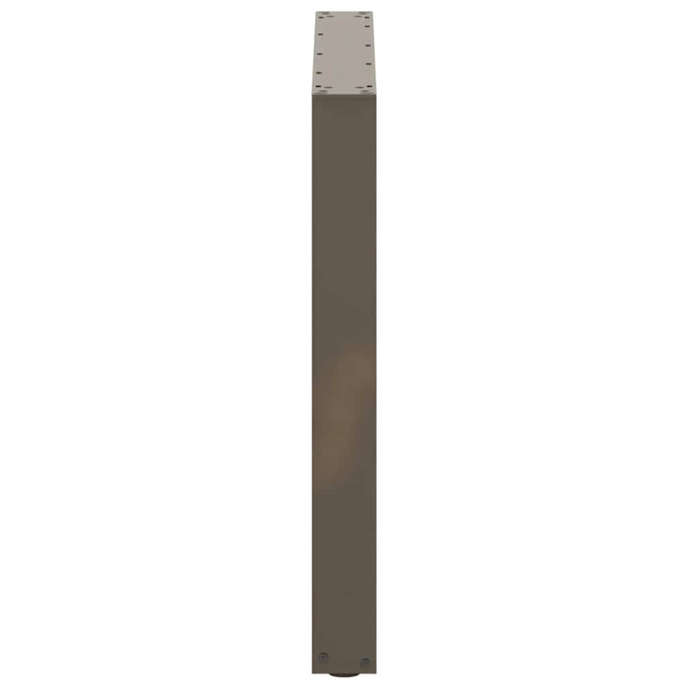 Produktbild för Matbordsben U-formade 2 st naturstål 80x(72-73) cm stål