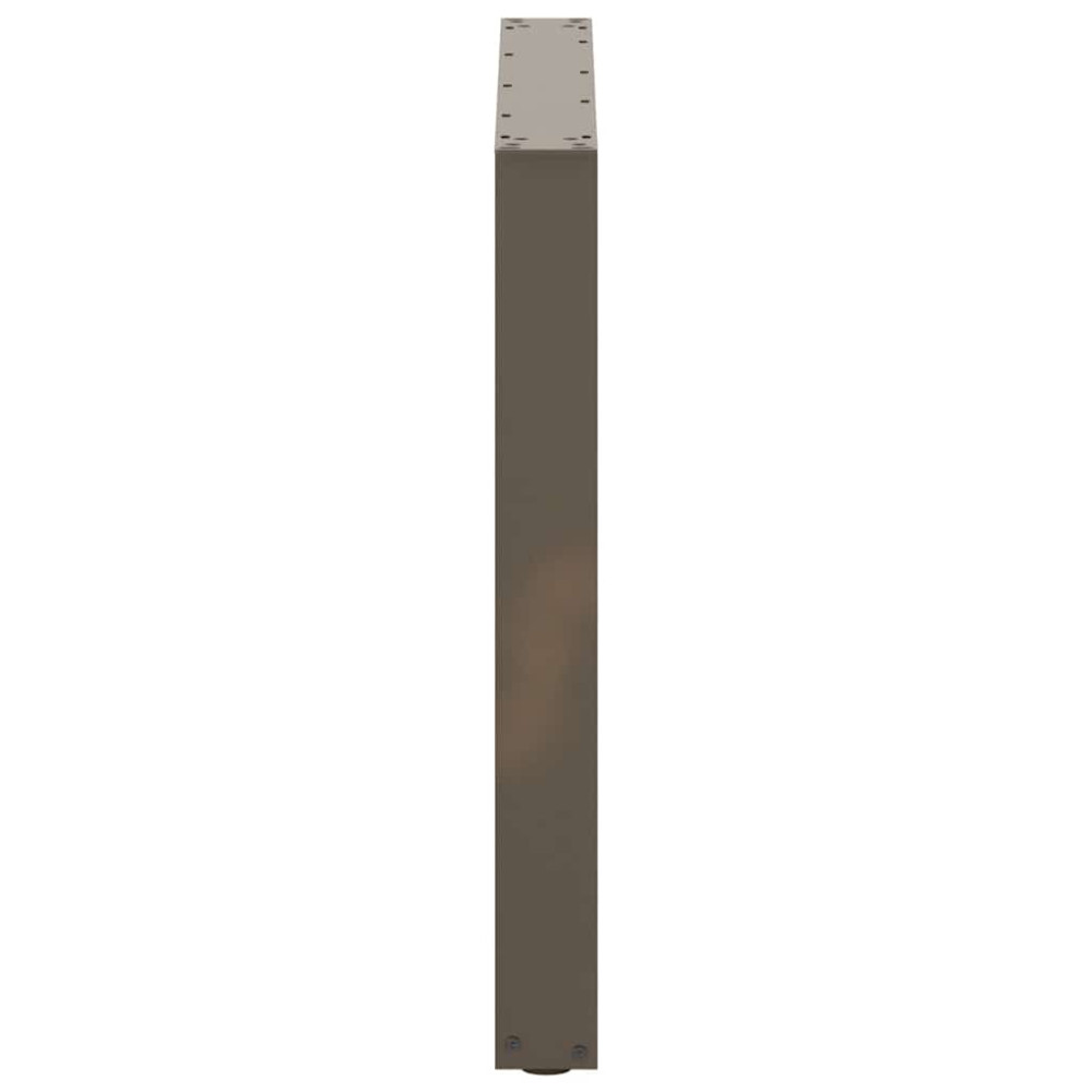 Produktbild för Matbordsben U-formade 2 st naturstål 90x(72-73) cm stål