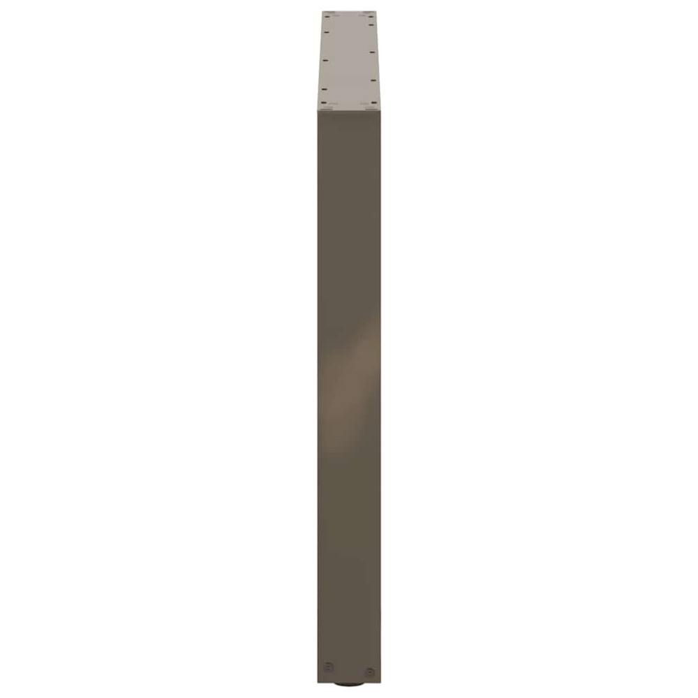 Produktbild för Matbordsben U-formade 2 st naturstål 100x(72-73) cm stål