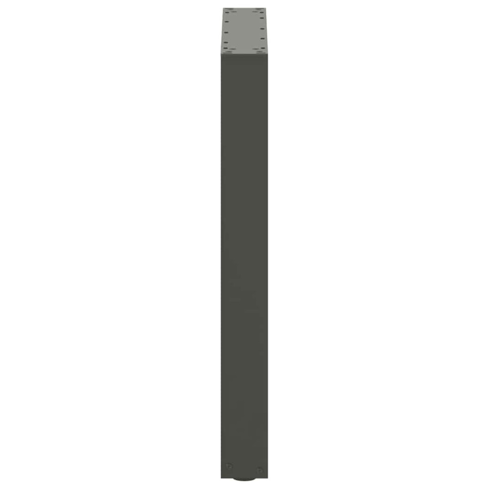 Produktbild för Matbordsben U-formade 3 st naturstål 70x(72-73) cm stål